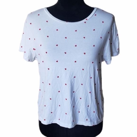 Cynthia Rowley Heart Print Crop Tee - Picture 3 of 9
